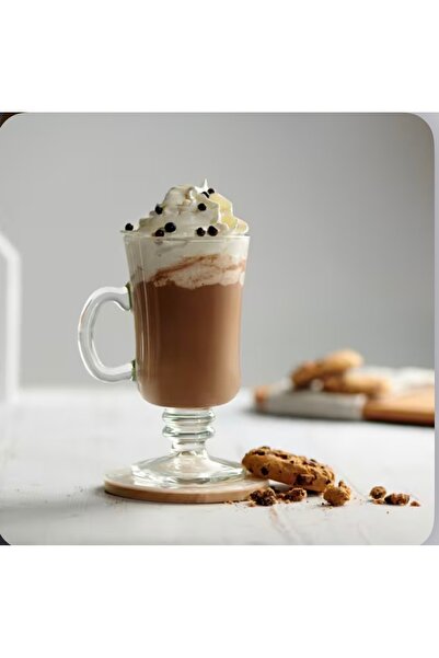 Royal Leerdam طقم أكواب قهوة زجاجية 4 قطع بمقبض مريح بتصميم أنيق