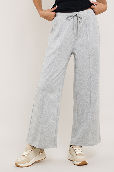 R&B Textured Sweatpants with Drawstring Waist