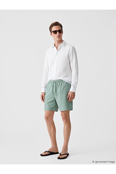 LC Waikiki Nevavm Short Length Men's Swim Shorts with Difference in Length