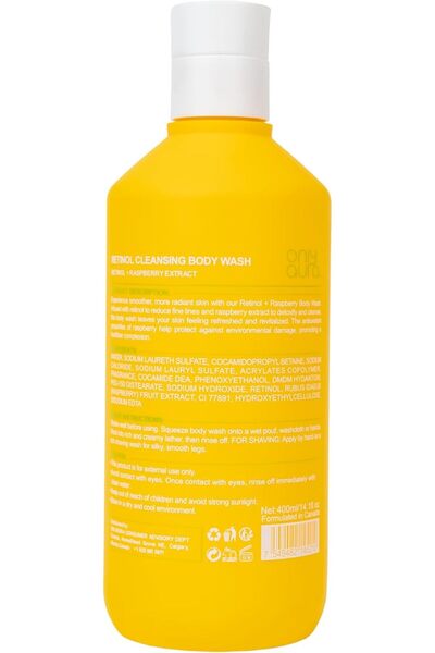 ONLY OnlyAura Retinol & Raspberry Cleansing Body Wash (400ml) – Renewing & Detoxifying