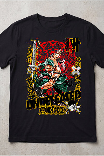 Silkensoul تي شيرت One Piece Zoro بتصميم ثلاثي السيوف ذو مقاس قياسي للجنسين