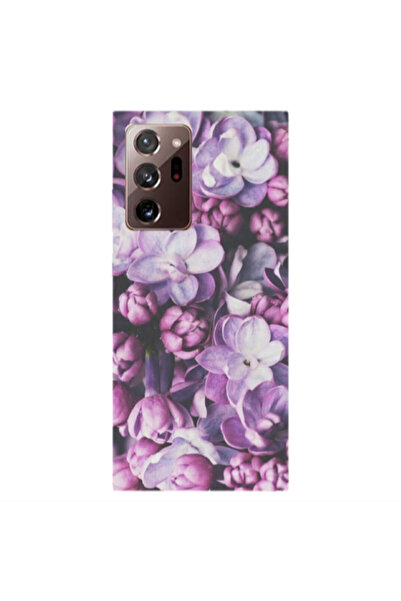 Other Samsung Note 20 Ultra Purple Flowers Transparent Silicone TPU Θήκη