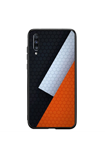 Other Samsung A50 Coated hexagon Black Glossy Θήκη
