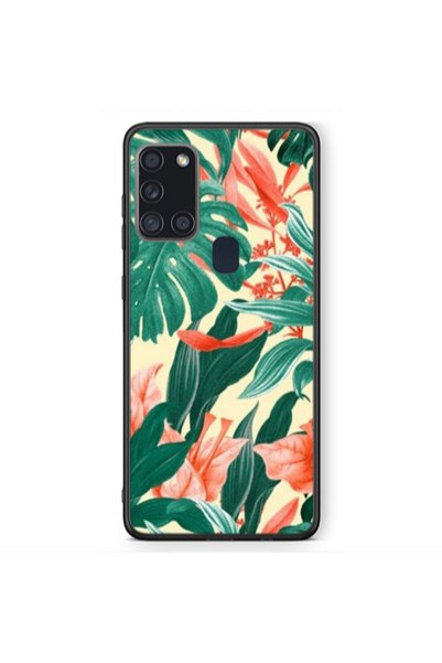 Other Samsung A21S Tropic Laves Black Glossy Θήκη