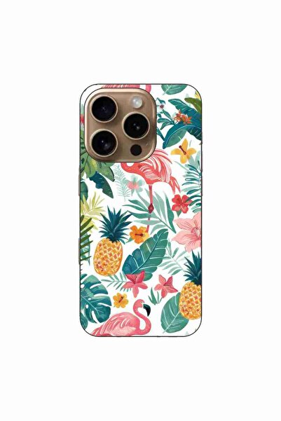 OEM Case compatible with Apple iPhone 16 Pro Silicone Gel Tpu Tropical Pattern
