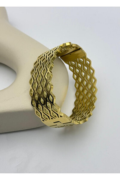 BİJU YILMAZ Steel gold patterned handcuff - 26klp02