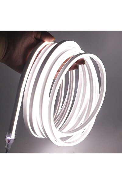 Ledarmy 220V Neon LED Hortum 10 Metre 6400K Beyaz Işık 120 LED/m Tak Çalıştır...