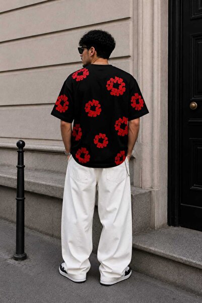 LOTS MODA TREND Baskılı Unısex Oversize tısort