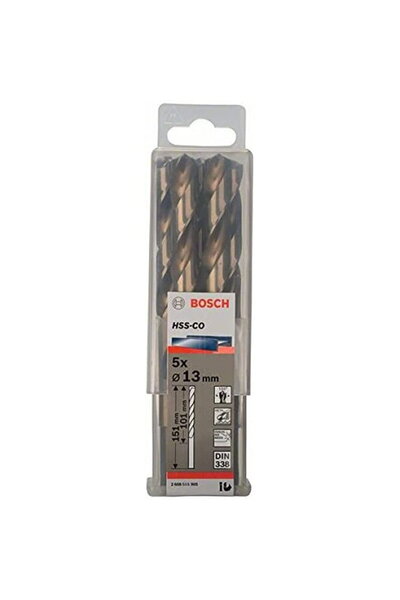 Bosch Top Bottom Set of 5 metal drill bits, HSS-CO, 13 mm, cylindrical shank