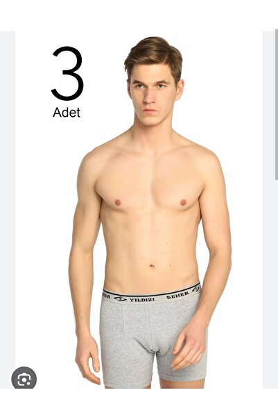 LİZA İÇ GİYİM Seher Men's 3-Pack 100% Cotton Boxers