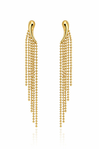 Angelovia Gold Ball Chain Women's Earrings with Dangle
