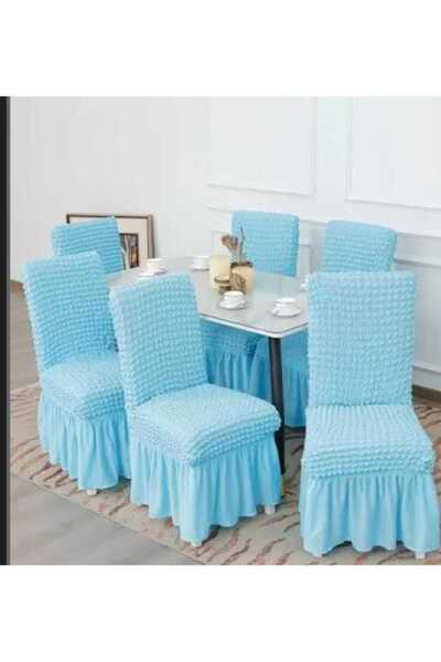 Lenjeria Pufoasa Set of 6 chair covers, elastic and crepe, with ruffles