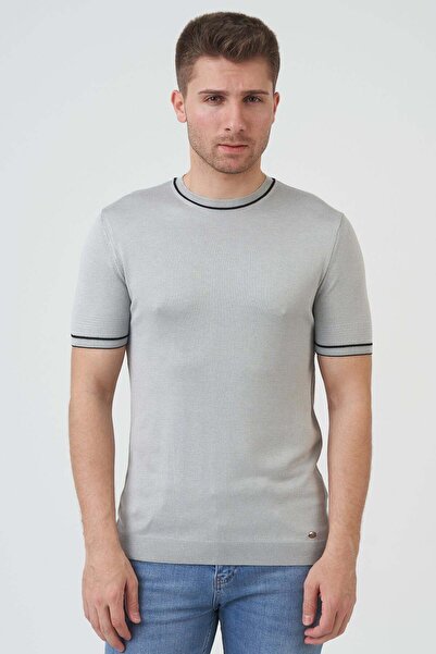 White Stone Seattle 16024 Slim Fit majica sa okruglim izrezom, siva