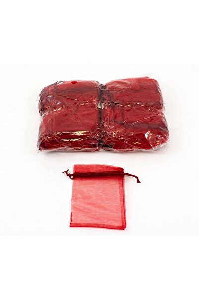 OEM Saculeti Organza Dreptunghiulari 10cm/15cm 100/Set Grena
