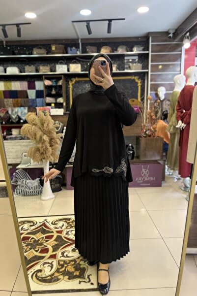 HÜMEYRA BUTİK طقم تنورة بلاتينية