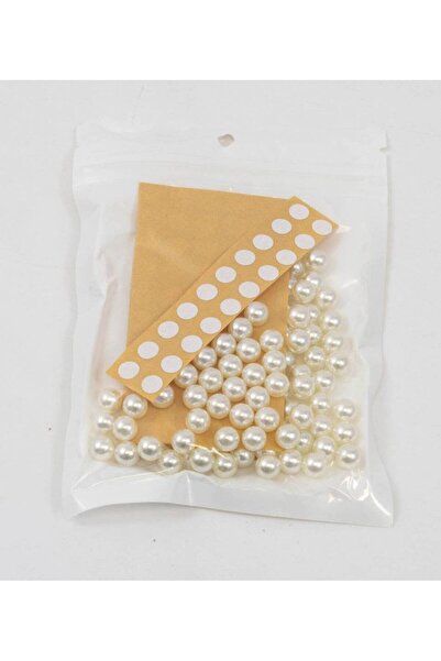 OEM Plastic Beads - Pearl With Glue 8mm Cream