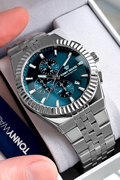 Tonny Walker Men's Watch - Silver Color - Steel Band - Water Resistant - All ...