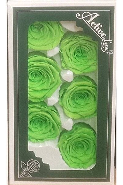 OEM Cryogenic roses, 6 pieces/box, diameter 6 cm Green