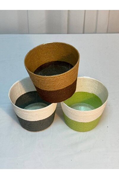 OEM Paper Baskets with Plasticized Interior White Green