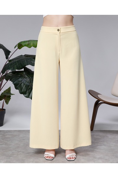 sehatex Nills Crepe Fabric Elastic Waist Comfortable Fit Women's Trousers Nil...
