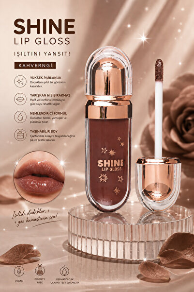 SETBEAUTY KAHVERENGİ DUDAK PARLATICI RUJ – SHİNE LİP GLOSS 06