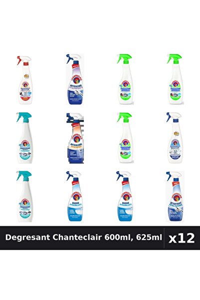 Chanteclair Set 12 Degresant Universal 600ml, 625ml - 8 Arome, Anticalcar, De...