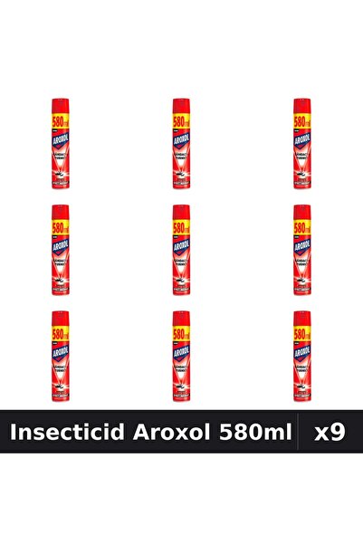 Aroxol Set 9 Spray Insecticid 580ml - Anti Gandaci, Tantari, Muste - Protectie