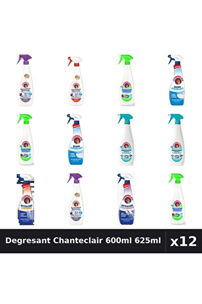 Chanteclair Set 12 Degresant Universal 600ml 625ml - 8 Arome, Anti-Miros, Lamaie