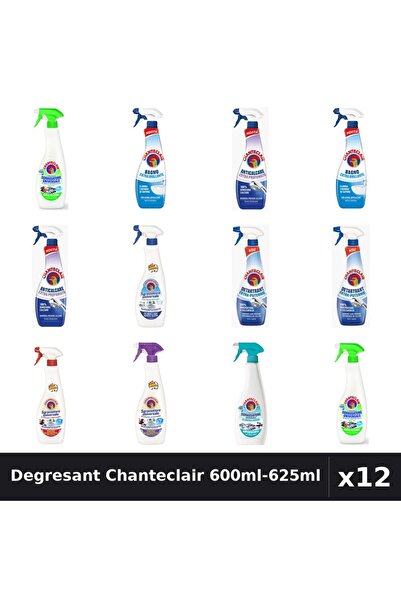 Chanteclair Set 12 Degresant Universal 600ml-625ml - 8 Arome, Anticalcar, Det...
