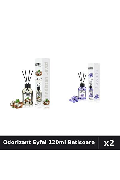 Eyfel Set 2 Odorizant Camera Betisoare 120ml - Lavanda, Nuca De Cocos
