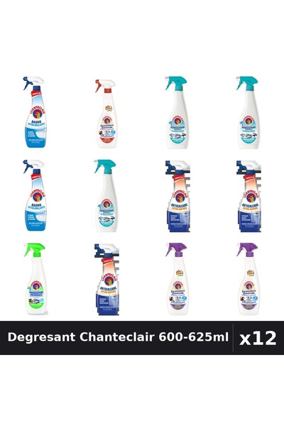Chanteclair Set 12 Degresant Universal 600-625ml - 6 Arome, Anticalcar, Lavanda