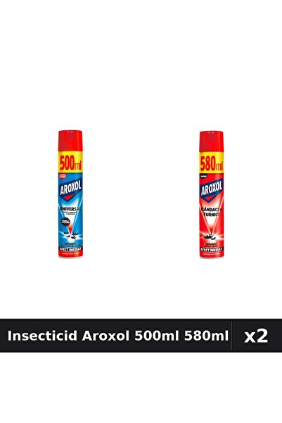 Aroxol Set 2 Spray Insecticid 500ml + 580ml - Anti Gandaci, Tantari, Muste