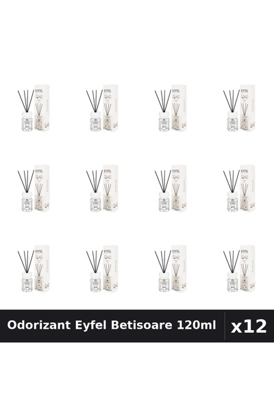 Eyfel Set 12 Odorizant Camera Betisoare Bumbac - 120ml Parfum Intens