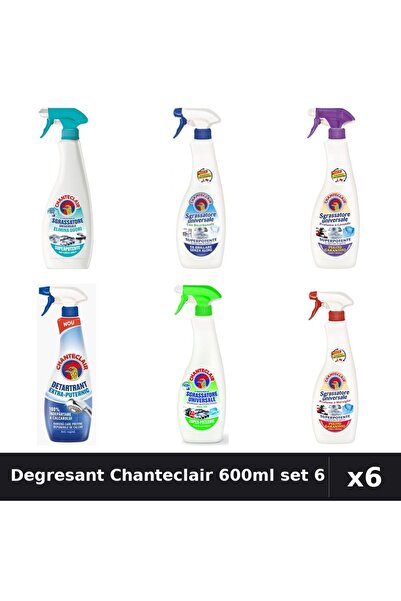Chanteclair Set 6 Degresant Universal 600ml + Detartrant 625ml - 6 Arome Asor...