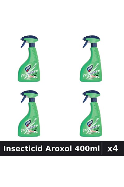 Aroxol Set 4 Spray Insecticid 400ml - Anti Gandaci, Tantari, Muste - Protecti...