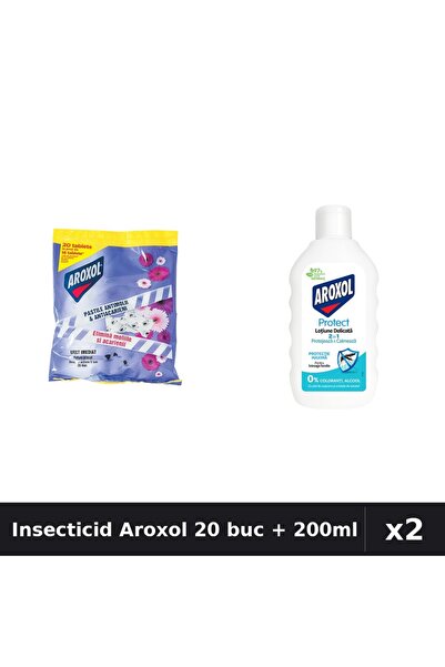 Aroxol Set 2 Insecticid - Pastile 20 bucati + Loțiune Repelent 200ml - Anti I...