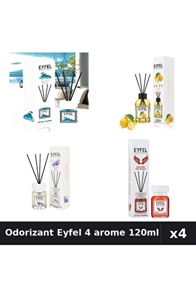 Eyfel Set 4 Odorizant Camera Betisoare - Ocean, Lamaie, Orhidee, Red Dragon 1...