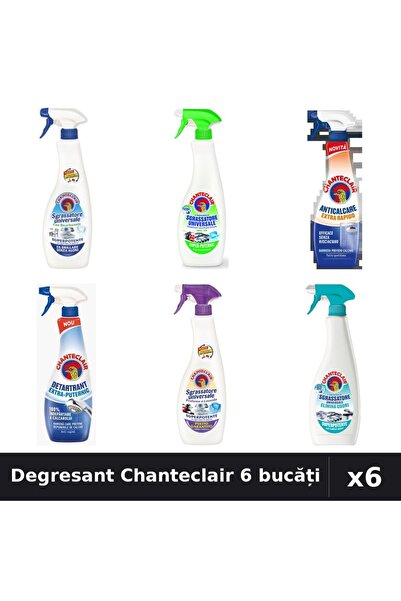 Chanteclair Set 6 Degresant Universal 600-625ml - Bicarbonat, Lămâie, Mosc Alb