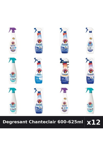 Chanteclair Set 12 Degresant Universal 600-625ml - Lavanda, Bicarbonat, Anti-...