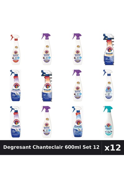 Chanteclair Set 12 Degresant Universal 600-625ml - 8 Arome, Anticalcar, Detar...