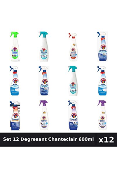 Chanteclair Set 12 Degresant Universal 600ml - Anti-Miros, Extra Parfumat, Ex...