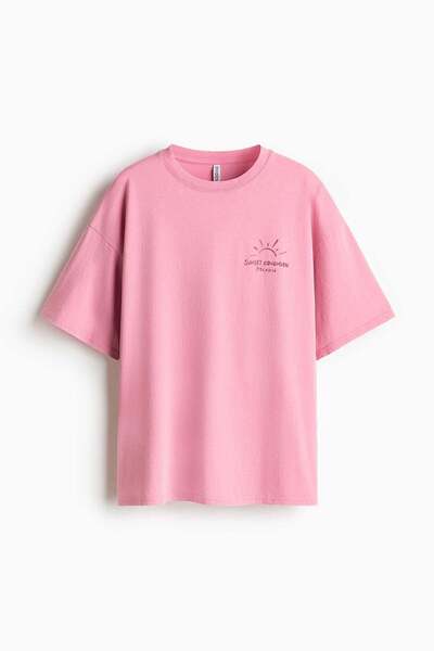 H&M Oversized print-motif T-shirt
