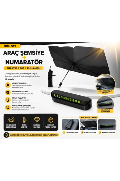 keyfisepet en keyifli sepet Araç Güneş Şemsiyesi Katlanabilir Oto Ön Cam Güne...
