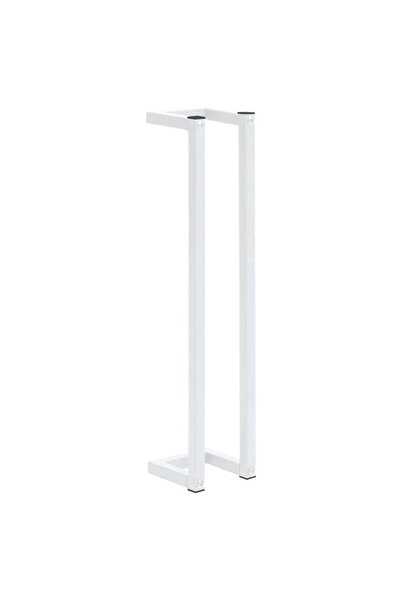 vidaxl Suport prosoape, alb, 12.5 x 12.5 x 60 cm, oțel