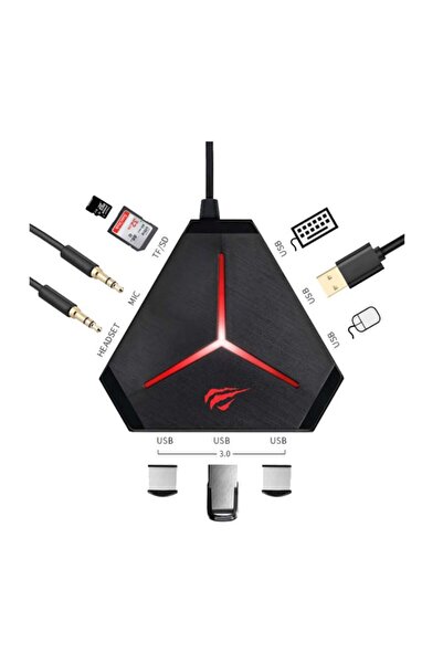Havit H95 Hub 6 Θυρών USB 3.0 με σύνδεση USB-A Μαύρο