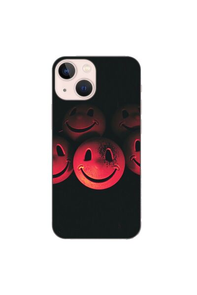 OEM Husa compatibila cu Apple iPhone 13 Mini Silicon Gel Tpu Model Grungy Smi...
