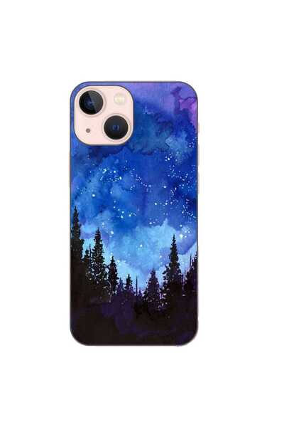 OEM Husa compatibila cu Apple iPhone 13 Mini Silicon Gel Tpu Model Night Forest
