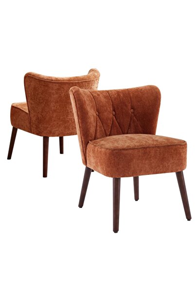 Garvee Mid-Century Modern Armless Accent Chair – Upholstered Tufted Fabric Si...