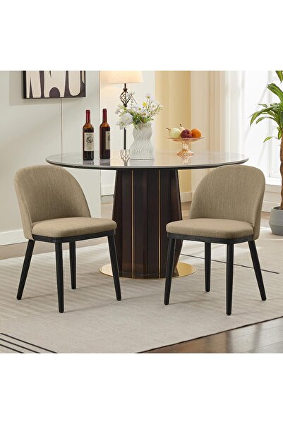 Garvee Upholstered Dining Chairs Set of 2, Modern Kitchen Chairs with Back, F...