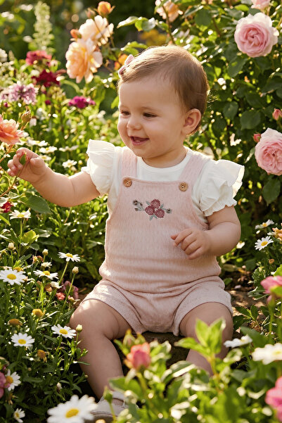 hhoneybaby طقم تي شيرت وسالوبيت للفتيات الصغيرات من القطن العضوي بنسبة 100% ب...